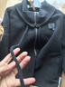 ELLE【山羊絨】綿羊毛大翻領(lǐng)雙面呢大衣女25冬季新款短款毛呢外套 黑色 S 曬單實(shí)拍圖
