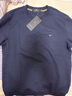 七匹狼長(cháng)袖T恤男士衛衣秋季圓領(lǐng)純色打底衫男士簡(jiǎn)約時(shí)尚彈力長(cháng)T商務(wù)男裝 101(藏青)-華夫格抗起球 L (170) 曬單實(shí)拍圖