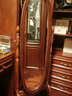 美式實(shí)木穿衣鏡家用全身鏡落地鏡子復古高檔歐式換衣鏡臥室試衣鏡 胡桃色/全實(shí)木穿衣鏡 65*50*180CM 曬單實(shí)拍圖