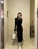 妙奕嘉連衣裙秋冬季裙子女春季2026長(cháng)裙包臀裙假兩件針織連衣裙黑色長(cháng)袖 黑色長(cháng)袖polo針織連衣裙 M 【建議90-100斤】 曬單實(shí)拍圖