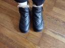 回力皮面一體雪地靴女2025冬季哈爾濱大棉鞋防水防滑東北棉靴加絨加厚 黑色加絨(升級真皮款) 加絨 38 曬單實(shí)拍圖