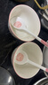 釉下彩可愛(ài)卡通碗碟套裝家用高顏值陶瓷碗筷盤(pán)餐具 2碗2勺 4件套 曬單實(shí)拍圖