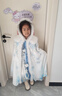 G.duck冬季艾莎公主裙漢服女童中國兒童冰雪奇緣加絨加厚連衣裙斗篷披風(fēng) 冰雪斗篷加裙子 130 建議6~7歲【110-125cm】 曬單實(shí)拍圖