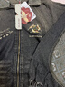 BJHG【敦煌聯(lián)名】不計后果牛仔外套男冬季潮牌美式復古水洗印花夾克女 枯木黑 XL 曬單實(shí)拍圖