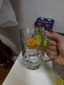 GLASSLOCK&wigglewiggle聯(lián)名水杯家用玻璃杯子卡通果汁杯贈攪拌棒410ml 曬單實(shí)拍圖