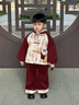 班喜迪兒童漢服拜年服冬裝女寶寶周歲禮服套裝男童中式國風(fēng)唐裝過(guò)年衣服 紅色 100 曬單實(shí)拍圖