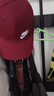 NBA VIBE-NIKE男女帽子防曬情侶運動(dòng)帽遮陽(yáng)帽戶(hù)外棒球棒球帽遮陽(yáng) 耐克酒紅NK字母純棉 曬單實(shí)拍圖