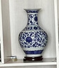 傲世景德鎮陶瓷器青花瓷花瓶工藝品客廳擺件玄關(guān)辦公室博古架裝飾品 青花纏枝蓮賞瓶+底座+證書(shū) 曬單實(shí)拍圖