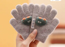 愛(ài)寶適嬰兒手套冬季1-3歲寶寶全指保暖針織兒童五指手套 灰汽車(chē)T056 曬單實(shí)拍圖