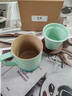 叁旬（sanxun） 知行陶瓷泡茶馬克杯帶蓋過(guò)濾水杯女男辦公室茶水分離杯子定制 知行馬克杯【湖蘭釉】 曬單實(shí)拍圖