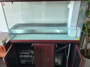 閩江（minjiang）魚(yú)缸水族箱免換水中式客廳屏風(fēng)免換水超白玻璃龍魚(yú)缸金魚(yú)缸中大型 中式紅木色（超白玻璃+鋁合金框架） 長(cháng)121x寬39x高153cm (雙層液壓懸浮蓋) 曬單實(shí)拍圖