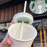 星巴克（Starbucks）薄荷綠陶瓷吸管杯600ml皇冠杯蓋大容量水杯子咖啡杯圣誕禮物 曬單實(shí)拍圖