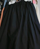 UR2026春季新款女裝簡(jiǎn)約休閑松緊腰超寬松A字半裙UWB550001 黑色 S (XS-S) 曬單實(shí)拍圖