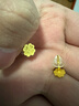 周大福 愛(ài)心四葉草黃金耳釘(工費180)約1.55g EOF194新年禮物 曬單實(shí)拍圖
