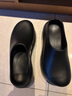 微光里增高勃肯廚師鞋男防滑防水皮鞋平替休閑男女包頭拖鞋一腳蹬穆勒鞋 黑色 側開(kāi)孔 44 -45[適合43-44穿] 曬單實(shí)拍圖