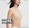 幸棉（LUCKMEEY）【斷碼特惠】零敏無(wú)肩帶 內衣防滑裹胸式無(wú)痕隱形舒適塑形小胸女 膚色 M (75ABC) 曬單實(shí)拍圖