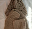 笙格兒新款帽子女加絨加厚圍巾一體風(fēng)雪帽秋冬季松鼠絨毛線(xiàn)帽保暖網(wǎng)紅帽 卡其色 曬單實(shí)拍圖