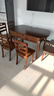 愛(ài)妙麗實(shí)木餐桌椅組合方圓兩用吃飯桌子折疊飯桌家用餐桌餐椅可伸縮折疊 胡桃色（升級四軌道）方圓兩用餐桌 1.35米 餐桌+6椅（靠背椅） 曬單實(shí)拍圖