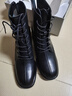 紅蜻蜓粗跟時(shí)裝靴女秋冬季單靴通勤馬丁靴女靴子WFC44015 黑色 38 曬單實(shí)拍圖