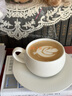 爾山集復古磨砂咖啡杯高顏值美式拉花杯家用陶瓷杯拿鐵下午茶伴手禮物 石白手把蛋杯300ML+底碟 曬單實(shí)拍圖