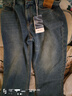 森馬（Semir）牛仔褲男貓須做舊復古寬松直筒褲2025秋冬長(cháng)褲子經(jīng)典109725124103 曬單實(shí)拍圖