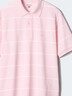 優(yōu)衣庫合作款男裝女裝快干POLO衫短袖條紋T恤478788 11 粉紅色 S /165/84A 曬單實(shí)拍圖