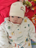 瑜品佳【保暖加厚】嬰兒連體衣秋冬季新生寶寶衣服哈衣夾棉爬服帶口水巾 黃色大鵝 66cm 2-5個(gè)月 曬單實(shí)拍圖