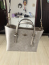 蔻馳（COACH）【品牌直供】女士MOLLIE25中號手提單肩包白色CV965新年禮物 曬單實(shí)拍圖