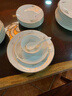 MLCRIYG高檔酒店會(huì )所擺臺餐具中式餐廳飯店專(zhuān)用陶瓷盤(pán)子商用陶瓷碗碟套裝 意境山川小三件套 曬單實(shí)拍圖