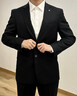 海瀾之家（HLA）西服套裝男春秋新輕商務(wù)經(jīng)典系列西裝套裝 黑色02【西服+西褲】 L 175/96B推薦138~150斤 曬單實(shí)拍圖