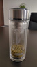 膳魔師(THERMOS)雙層玻璃杯小巧加厚水杯商用車(chē)載便攜杯子泡茶隨行茶隔 特大W鋼蓋加厚(比較粗) 450ml 曬單實(shí)拍圖