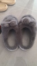 兒童棉拖鞋冬季男童女童室內家居防滑保暖包跟毛毛絨小孩寶寶棉鞋 升級版青灰色拖鞋 12 36/37碼（適合35/36腳穿） 曬單實(shí)拍圖