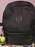 lululemon丨New Crew 背包 拒水 LU9CLES 黑色 O/S 曬單實(shí)拍圖