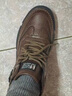 意爾康王子男鞋秋冬新款真皮運動(dòng)高幫休閑皮鞋男士加絨棉鞋百搭馬丁靴 棕色88129四季款免系鞋帶 加絨 38 曬單實(shí)拍圖