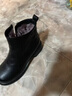 卡帝樂(lè )鱷魚(yú)（CARTELO）短靴皮毛一體羊毛真皮媽媽棉鞋女加絨保暖雪地棉防滑中年女靴冬季 黑色(皮毛一體厚羊毛) 39 曬單實(shí)拍圖