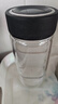 慕馨（moosen）玻璃杯水杯子泡茶杯商務(wù)辦公防摔隔熱定制印LOGO便攜耐高溫 【摔碎終生保賠】黑色300ml 曬單實(shí)拍圖