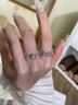 舒弗微鑲高端莫桑鉆戒指女碎鉆婚戒結婚情侶求婚戒指新年禮物送女友 碎鉆戒指 50分莫桑鉆(帶證書(shū)) 開(kāi)口 可調節 曬單實(shí)拍圖