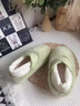 日本月子鞋冬季孕產(chǎn)婦保暖加絨加厚底產(chǎn)后防滑棉拖鞋軟底包跟鞋 蘋(píng)果綠 35-36 36-37(適合) 曬單實(shí)拍圖