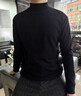 JEEP SPIRIT吉普半高領(lǐng)長(cháng)袖打底衫男士春秋緊身百搭純色彈力韓版修身中領(lǐng)上衣 黑色 XL (130-145斤) 曬單實(shí)拍圖