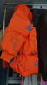 鴨鴨25新款冬裝男童中長(cháng)款羽絨服寶寶小童兒童印花加厚外套 橘色 120 曬單實(shí)拍圖