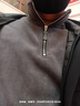 羅蒙（ROMON）加絨加厚衛衣男士立領(lǐng)美式重磅衣服男裝秋冬款半高領(lǐng)保暖長(cháng)袖上衣 加.絨深灰色 加厚 M 體重155-170斤 曬單實(shí)拍圖