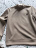 皮爾卡丹（pierre cardin）2025新款秋冬裝半高領(lǐng)衛衣男長(cháng)袖打底衫修身內搭上衣男士t恤休閑 802米色 加絨 L 建議 120-140斤 曬單實(shí)拍圖