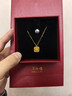 周六福新年禮物  黃金項鏈女足金爆閃方糖鏈墜 計價(jià) 40+5cm尾鏈-4.15g 曬單實(shí)拍圖