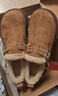 奧古獅登（Agsdon）勃肯鞋女冬新款加絨保暖厚底單鞋女皮帶扣棉鞋 YB154472 栗色 38 曬單實(shí)拍圖