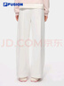 FILA FUSION斐樂(lè )潮牌針織直筒長(cháng)褲女25冬季新款時(shí)尚休閑寬松闊腿褲子 云白色-WT S 160/62A/S 曬單實(shí)拍圖