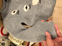 ONEDEW國際品牌100%山羊絨男女童手工繡立體小羊毛衣可愛(ài)保暖兒童羊絨衫 灰色繡小羊 120 cm 曬單實(shí)拍圖