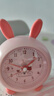 北極星（POLARIS）鬧鐘創(chuàng  )意卡通可愛(ài)小鬧表卡通懶人床頭學(xué)生兒童電子鐘 粉色【開(kāi)學(xué)季】 曬單實(shí)拍圖