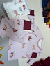 Q21納福小馬新年內衣套裝男女童排汗抑菌天絲莫代爾內衣A類(lèi)家居服 草莓粉 110 曬單實(shí)拍圖