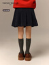 Teenie Weenie Kids 小熊童裝26年新款女童學(xué)院燈芯絨A版百褶裙 藏青色 150cm 曬單實(shí)拍圖