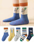 六指鼠兒童襪子春秋款精梳棉襪男童中大童小孩寶寶學(xué)生秋冬中筒長(cháng)襪潮童 曬單實(shí)拍圖